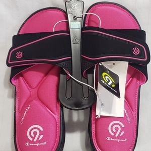 3 Pairs Girls Size M 2/3 Pink Champion Sandals.